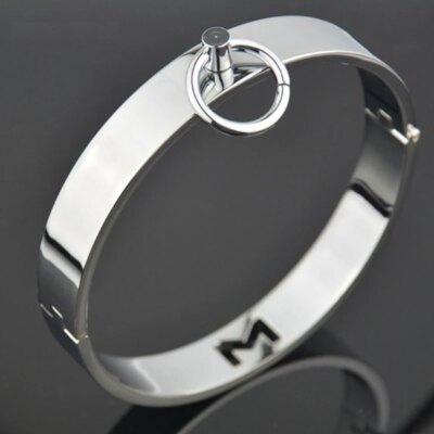 SM Metal Stainless Steel  Neck Collar BDSM Sexy Leash Ring Chain Slave Bondage Toys Role Play Erotic Sex Toys For Women Men 1
