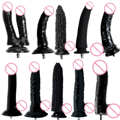 Sex Machine Big Black Dildos Quick Connector  masturbation Vibrator Realistic Dildos For Women Attachments Sex Toy for Adults 1