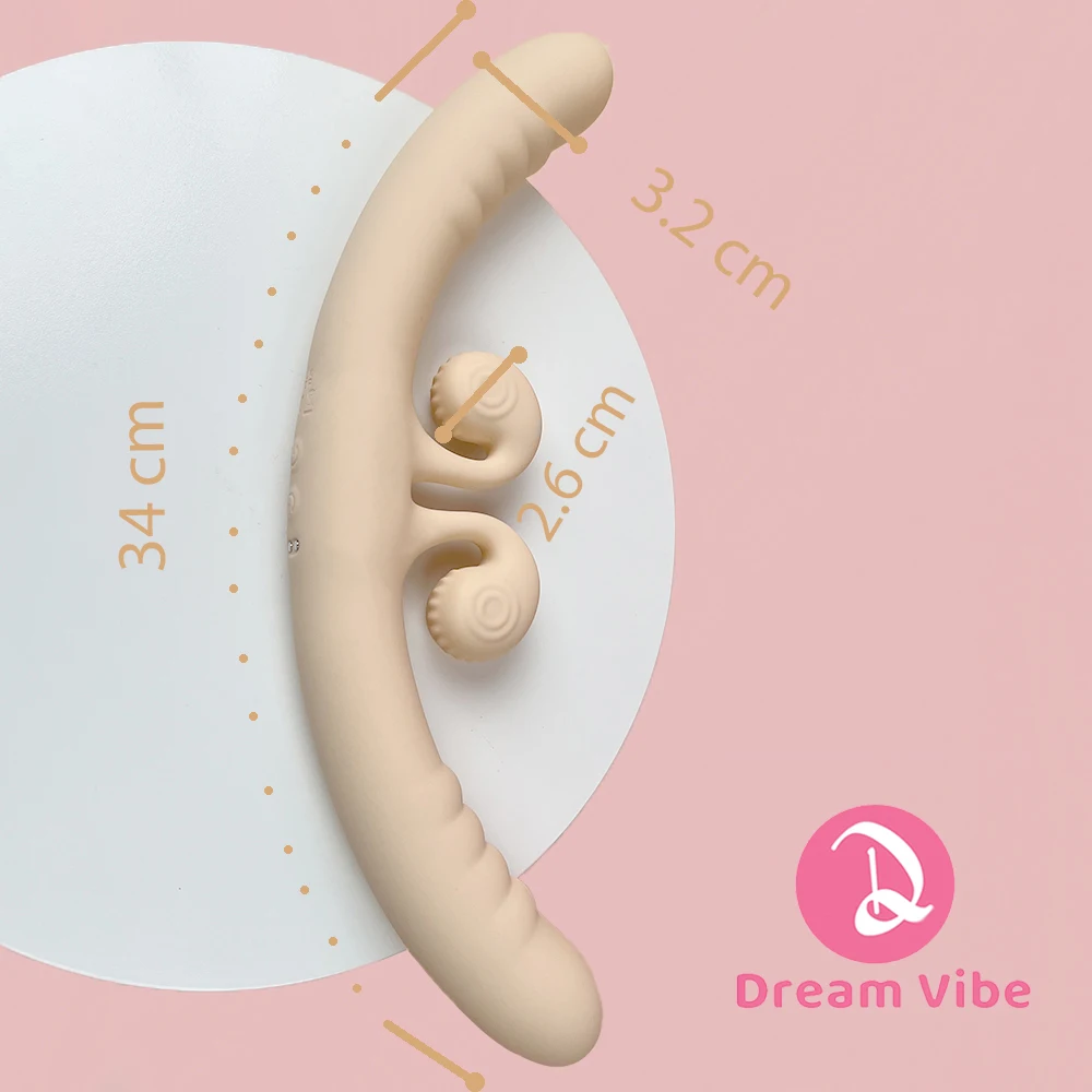 dvigubas vibratoriaus dildo