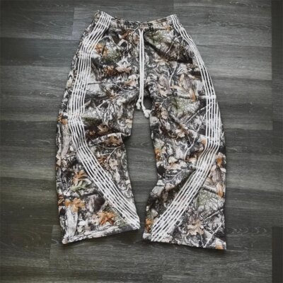 Camouflage Casual Pants Y2k Embroidered Camo Functional Tactical Functional Men's Women's Premium Jogging Drawstring Sweatpants 1