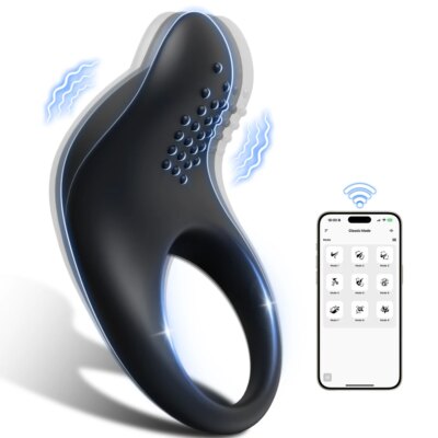 APP Control Penis Ring Vibrator for Men Delay Ejaculation Cock Ring Sex Toys Lock Penisring Cockring Adult Male Sex Supplies 18+ 1