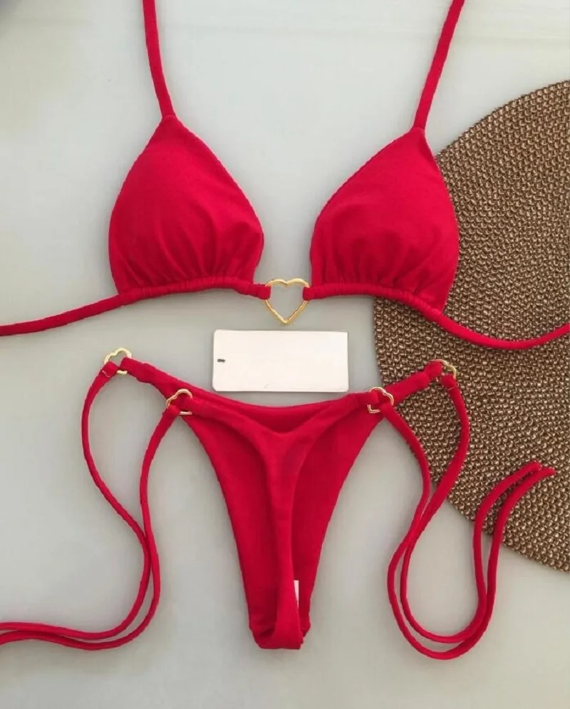 RUOTONSEPT seksuali bikini maudymosi kostiumėlis moterims trikampis