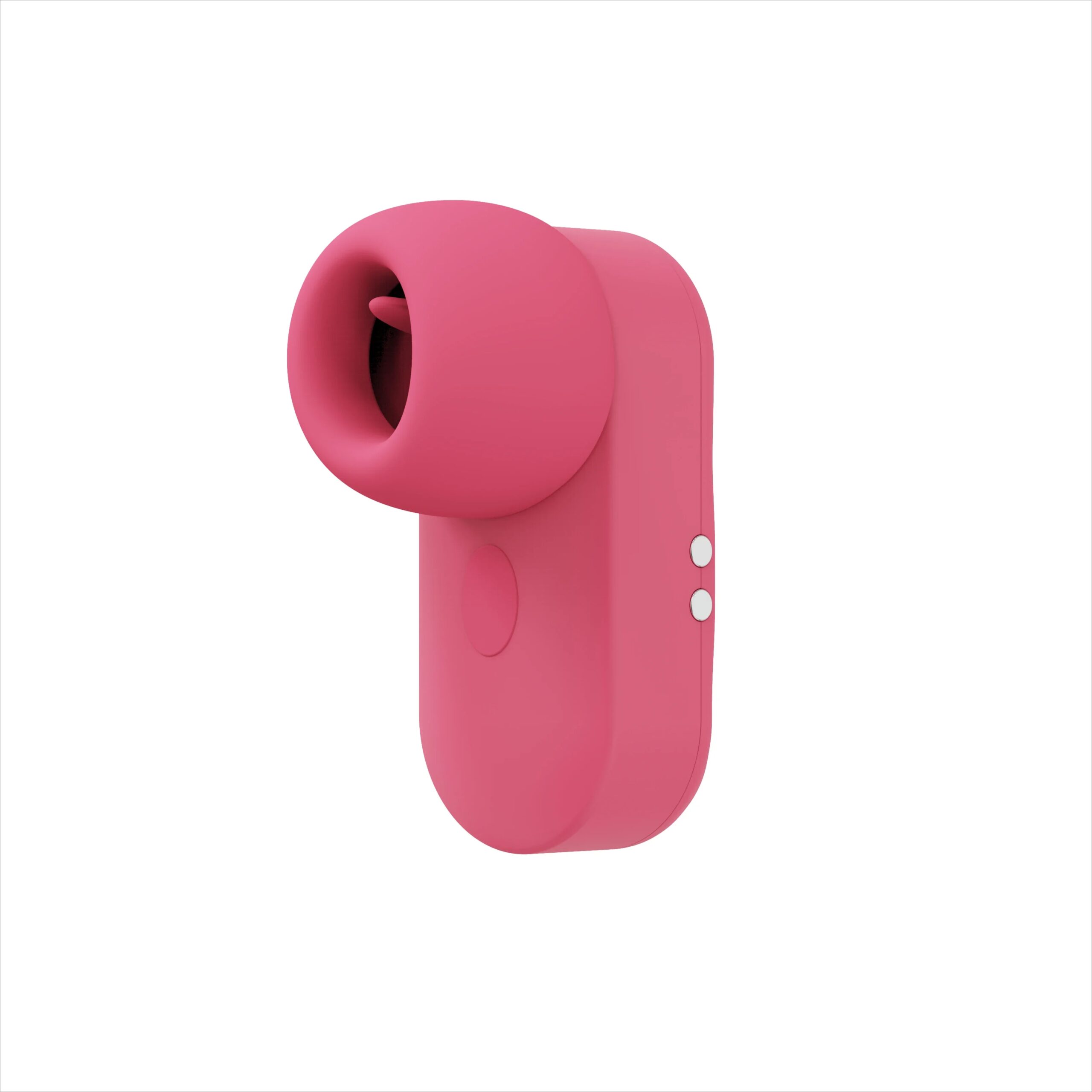 2 in 1 Mini Suction ir Licking Vibrator Baltas Ausinio Formos 18+