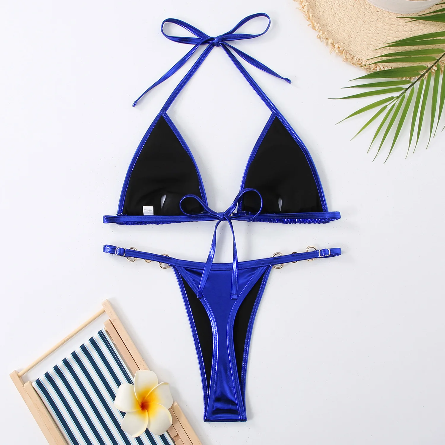 rožinis mikro bikini moterims