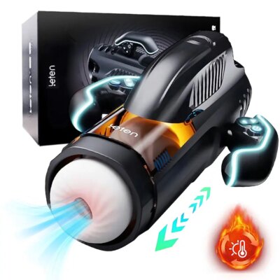 LETEN Automatic Male Masturbator with Sucking Thrusting Modes Heating Stroker Blowiob Machine LCD Display Adult Sex Toy for Men 1