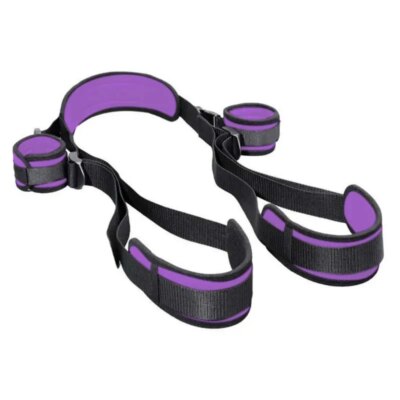 BDSM Sex Bondage Set Adult Bedroom Sex Swing Bondage Restraint Adjustable Rope With Handcuffs Neck And Legs Retraints Straps For 1