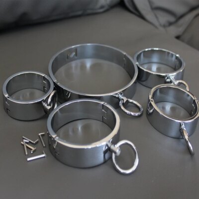 Metal Steel Ankle Wrist Cuff Handcuffs Restraints Slave BDSM Bondage Intimate Adult Game Sex Shop for Couples Sex Products 1