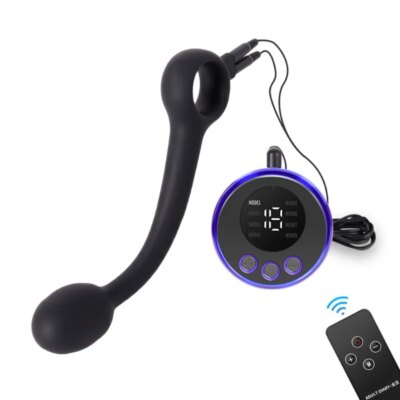 Anal Stimulato Electric Shock Dildo Toy Butt Anal Plug Stopper Prostate Massager With Ring Handle  BDSM E-Stim Sex Toys 18+ 1