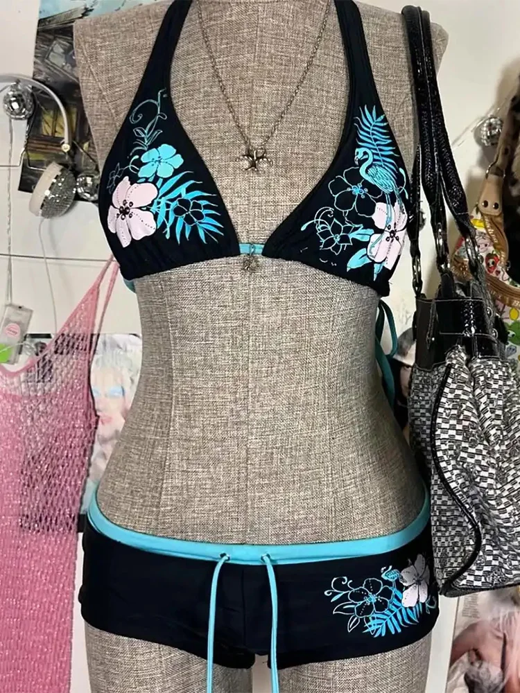 vintage bikini maudymosi kostiumėlis