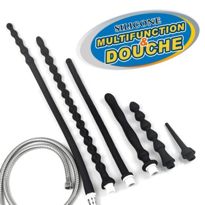 1 piece, silicone hose anal butt douche, insertable enema tool, adult couple sex toy, anal dilator, anal and vaginal cleaning to 1