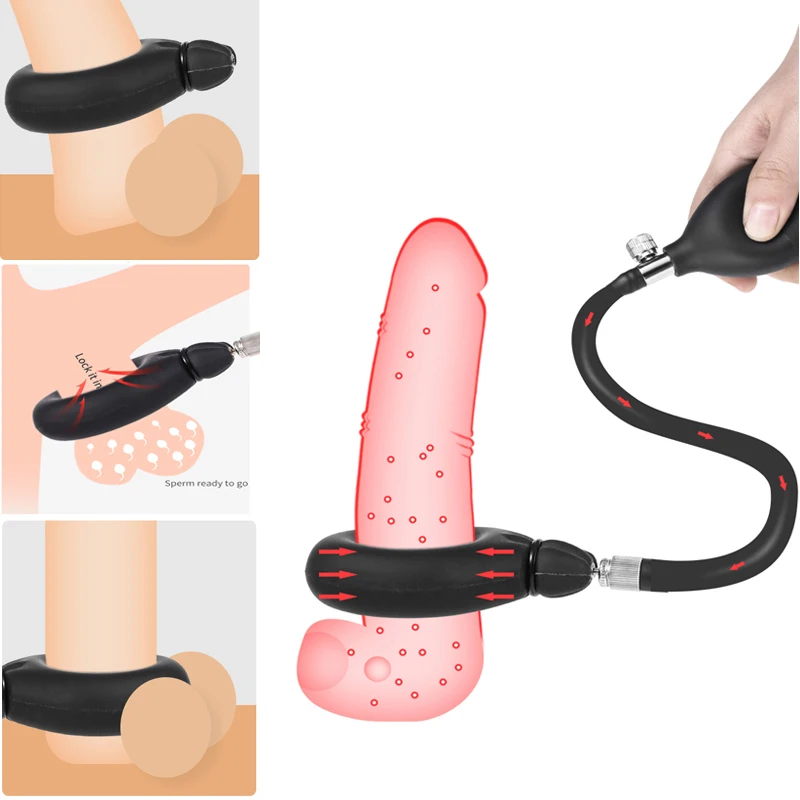 Infliuojamas penis žiedas uždelsinti ejakuliaciją ir sutvirtinti erekcija BDSM
