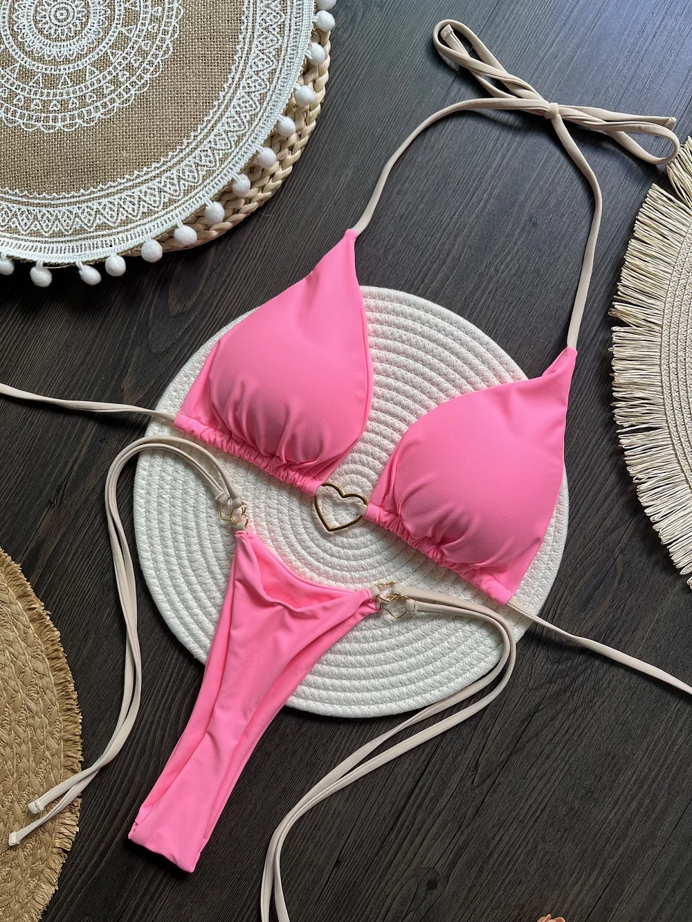 seksuali bikini maudymosi kostiumėlis