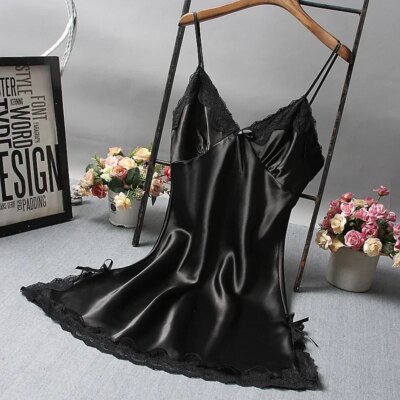 Women Sexy Lingerie Hot 2025 Ladies Silk Night Dress Erotic Lace Dress for Women Nighties Erotiic Underwear Exotic Apparel 1