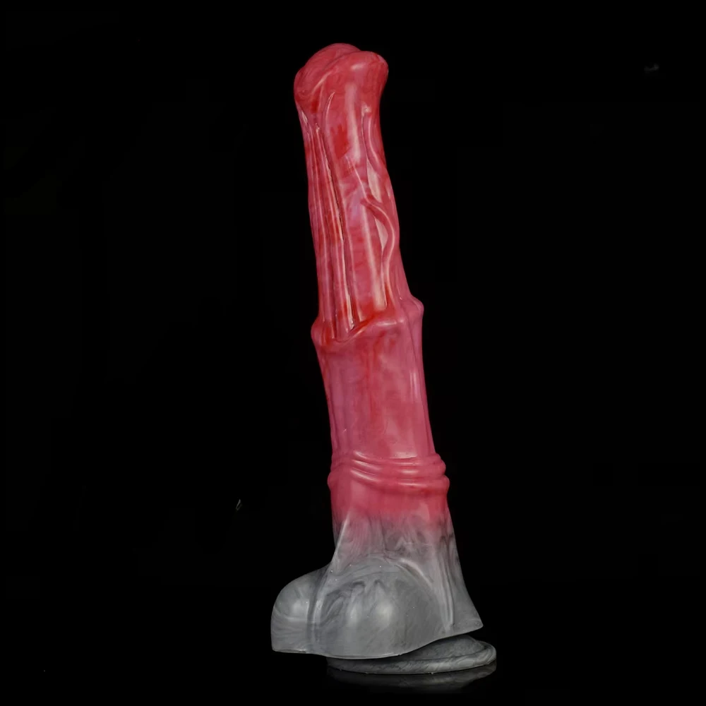 FAAK žirgliuko dildo su присоска raudona silikone 31cm ilgio sekso žaislas moterims