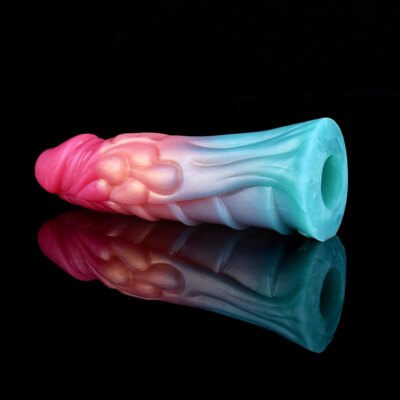 GEEBA Unicorn Penis Sleeve With Anti-off Ring Silicone Flexible Glans Penis Enlarger Extender Sex Toy For Men Delay Ejaculation 1
