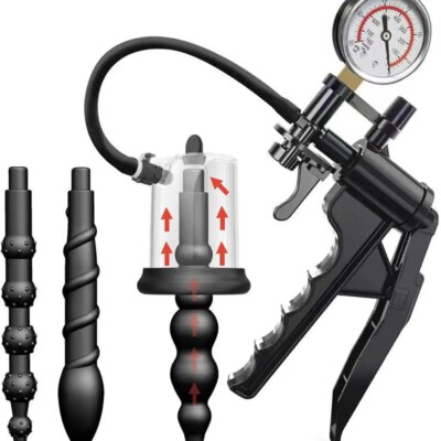 Joinjjtoy Vacuum Pump Manual Amplifier with Push-Rod Plug Prostate Massager Stimulator Adult Sex Toy for Experienced Users of Bo 1