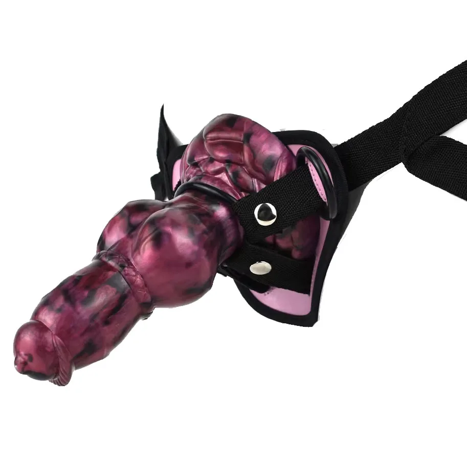 FAAK Strap On Dark Spirits Fantasy šuns žnyplės silikono dildo kelnaitės anusui lesbiečiams