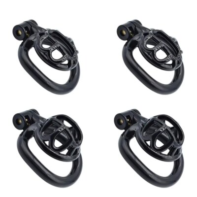 FRRK Resin Male Chastity Cage With 4 Penis Rings Black Red Pink Lightweight Small Cock Belt Sex Shop Adults Couple Toys For Men 1