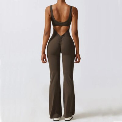 New Gym Set Women Training Yoga Suit Sportswear Women Sports Jumpsuit Fitness Rompers Stretch Female Push Up Workout Bodysuits 1