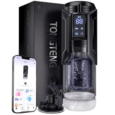 Telescopic Rotation Masturbator Cup Sucking Penis Pump Pocket Pussy Blowjob Sex Toys Stroker Piston Automatic Mastubator for Men 1
