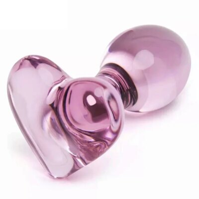 Cute Heart Glass Butt Plug Sex Toy Explore Ball Bullet Ass Masturbation Women Man Gay Stimulate Orgasmic Lesbian Anus Game 1