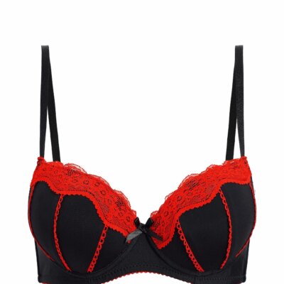Sexy Lace Women's Bra Alluring Lace-Trimmed Padding Push-Up Bra Comfortable Breathable Women's Underwear 1