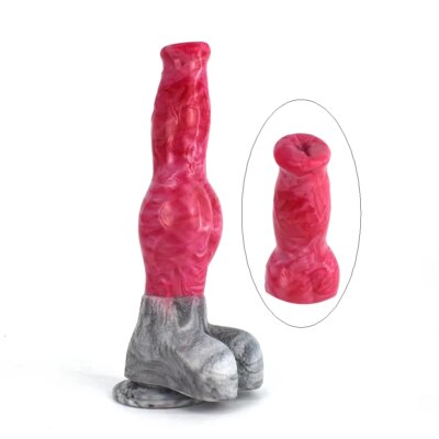 FAAK Silicone Long Dog Penis With Suction Cup Knot Dildo Gory Meat Multi Color Adult Products For Women Man Anal Sex Toys Shop 1