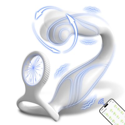 Penis Ring Cock Rings App Control Vibrator for Men Prostate Massager Dual Anal Vibrating Butt Plug  Anal Sex Toy for Men 1
