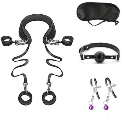 ZYOM Erotic Bondage Sex Toys BDSM Set for Adult Sexy Shop Women Handcuffs Ankle Cuff Restraints Fetish Sex Toy for Couples Game 1