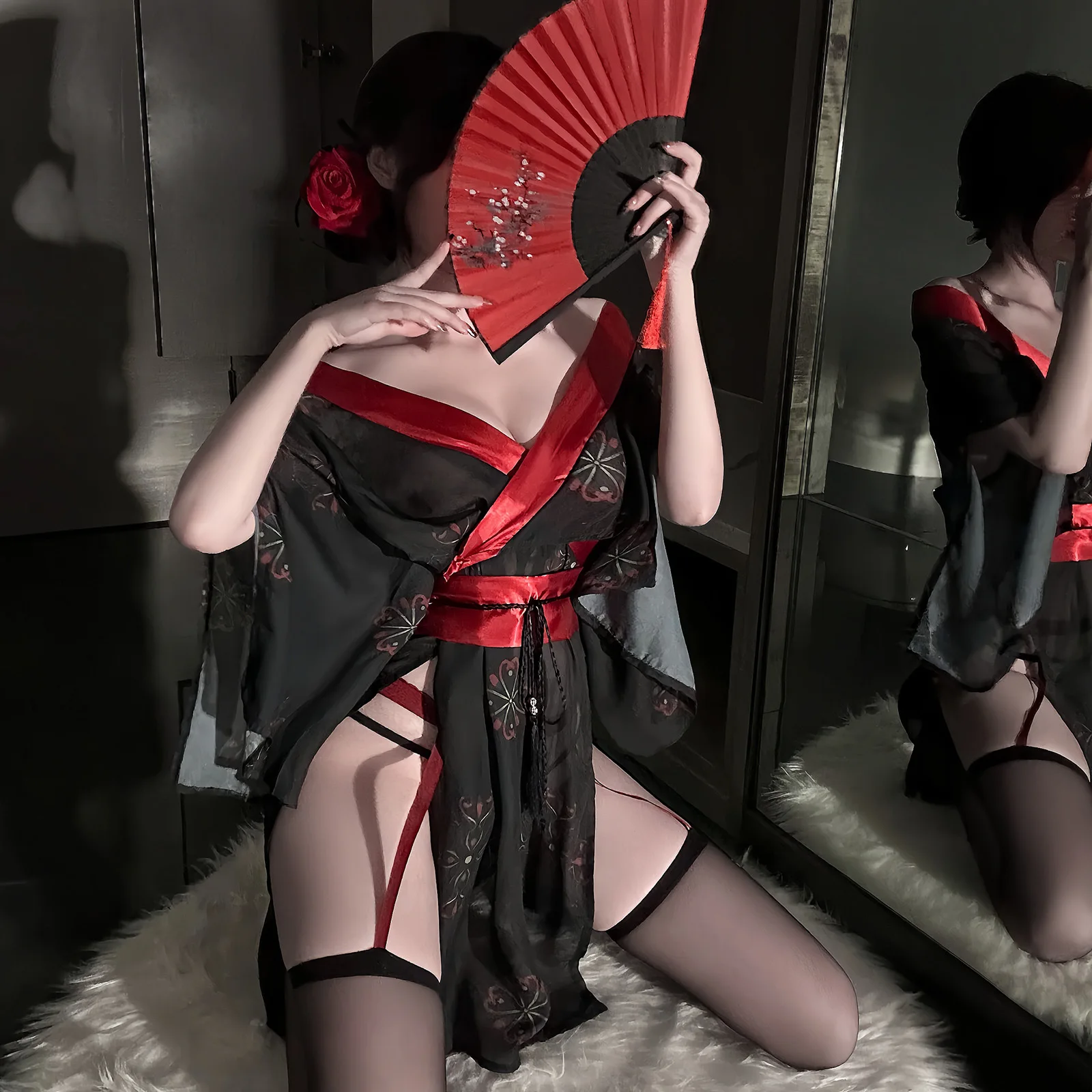 kimono stiliaus lininė