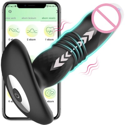Thrusting Anal Plug Remote Control Butt Plug & G Spot Vibrator Couple Sex Toys  Prostate Massager Male Vibrator Adult Toys 1