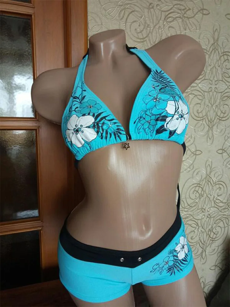 vintage bikini maudymosi kostiumėlis