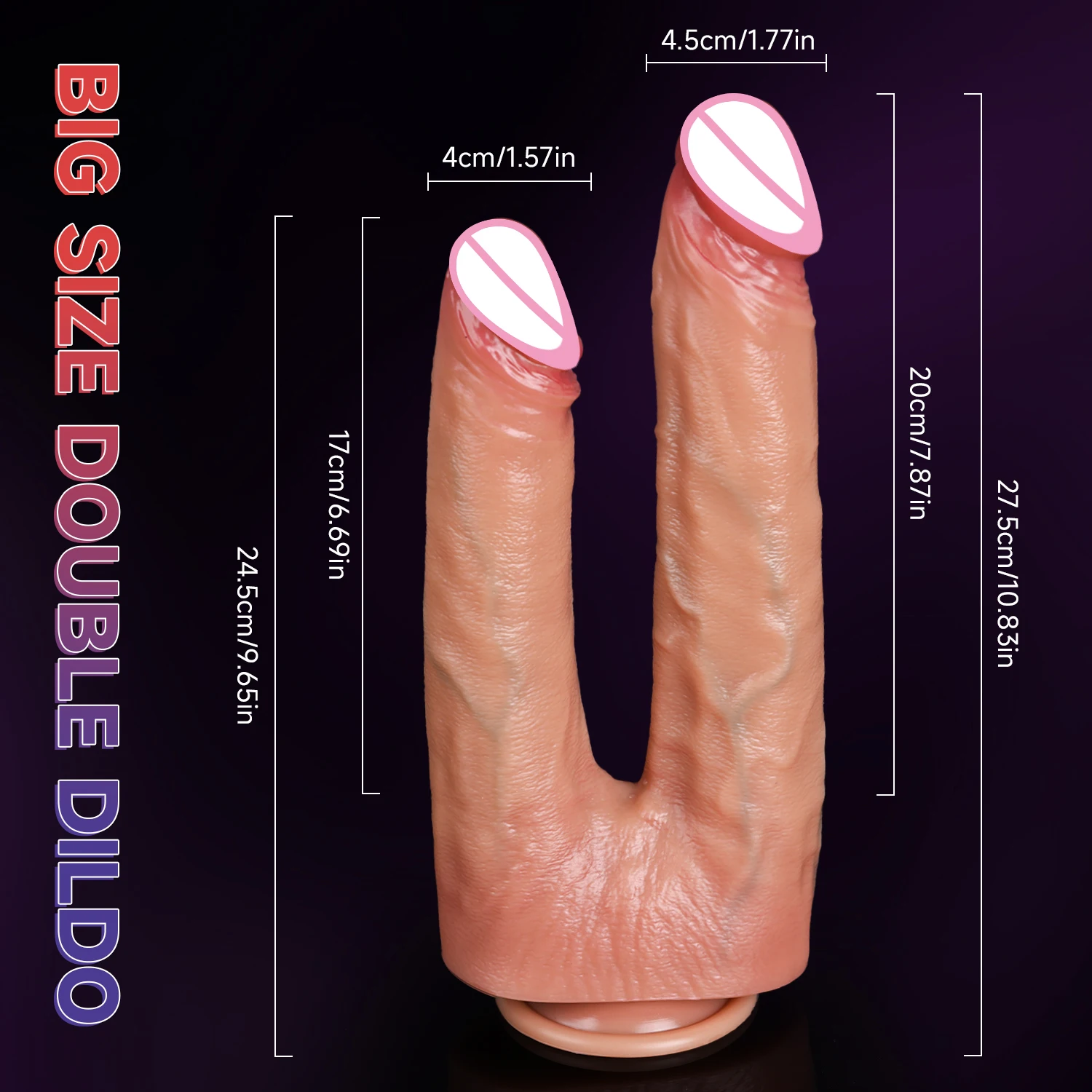 dvigubas dildo moterims