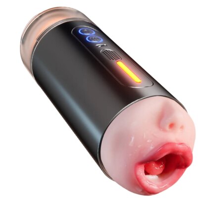 Sex Toy Automatic Masturbation Cup Male Masturbator Toys Deep Throat Realistic Oral Vagina Blowjob Heating Vibrating Sex Machine 1
