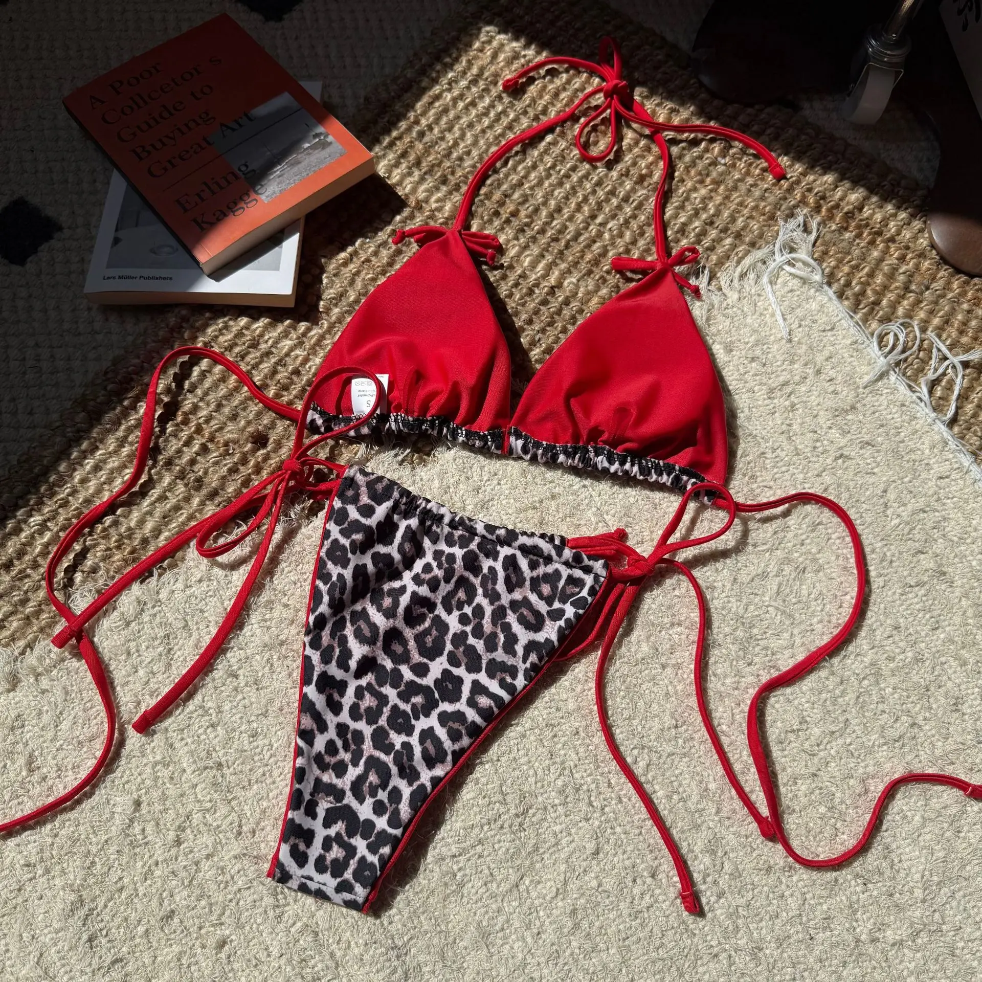 leopardo rašto bikini kostiumėlis
