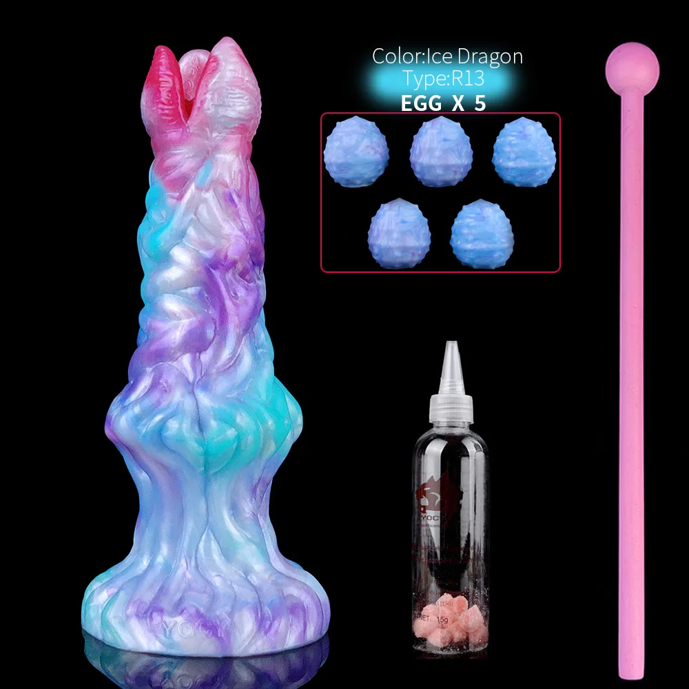YOCY Fantasy Ovipositor Dildo  Silicone Anal Vaginal Masturbator Lay Eggs Hand-Push Ovipositor Sex Toy For Couples Games 6