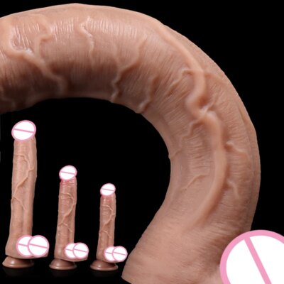 Spuer Bigger Realistic Dildos Silicone Layer Penis with Suction Cup Adult Sexy Toys for Woman Men Vagina Anal Massage Stimulator 1