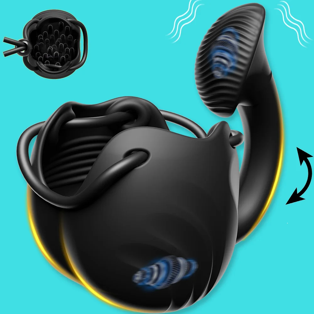 Penio žiedas vibrator sraigės stimuliatorius atidėtam ejakuliacijai 10 režimų