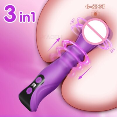 Thrusting Swing Dildo Vibrator Female Telescopic Vibrating Clitoris Stimulator G Spot Vibrator Sex Toy for Adult Goods for Women 1