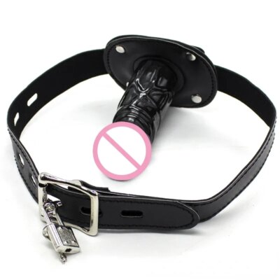 Open Mouth Gag, Penis Plug Oral Dildo Mouth Gag SM Bondage Restraints Sex Adult Game Toys for Couples 1