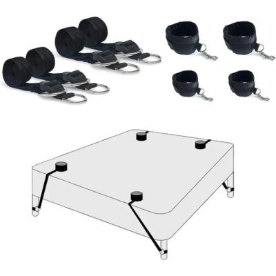 BDSM Restraints Kit - Adjustable Handcuffs & Bondage Rope, Couple Women Intimate Sexy Game Adult Products Set Sexes Accessoires 1