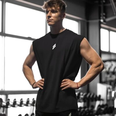 Sleeveless T-shirt Men Quick-drying Fitness Bodybuilding Shirt Male Fashion Basketball Vest Mesh Breathable Summer Gym Tank Men 1