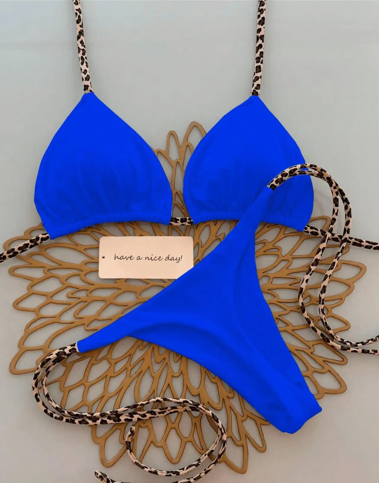 leopardinė bikini moterims