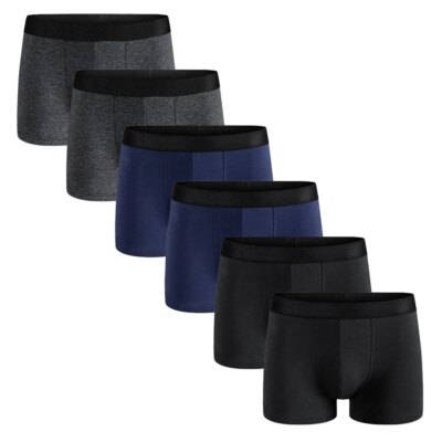 6pcs Pack 2024 Men Panties Cotton Underwear Male Brand Boxer And Underpants For Homme Luxury Set Shorts Box Slip Kit 1