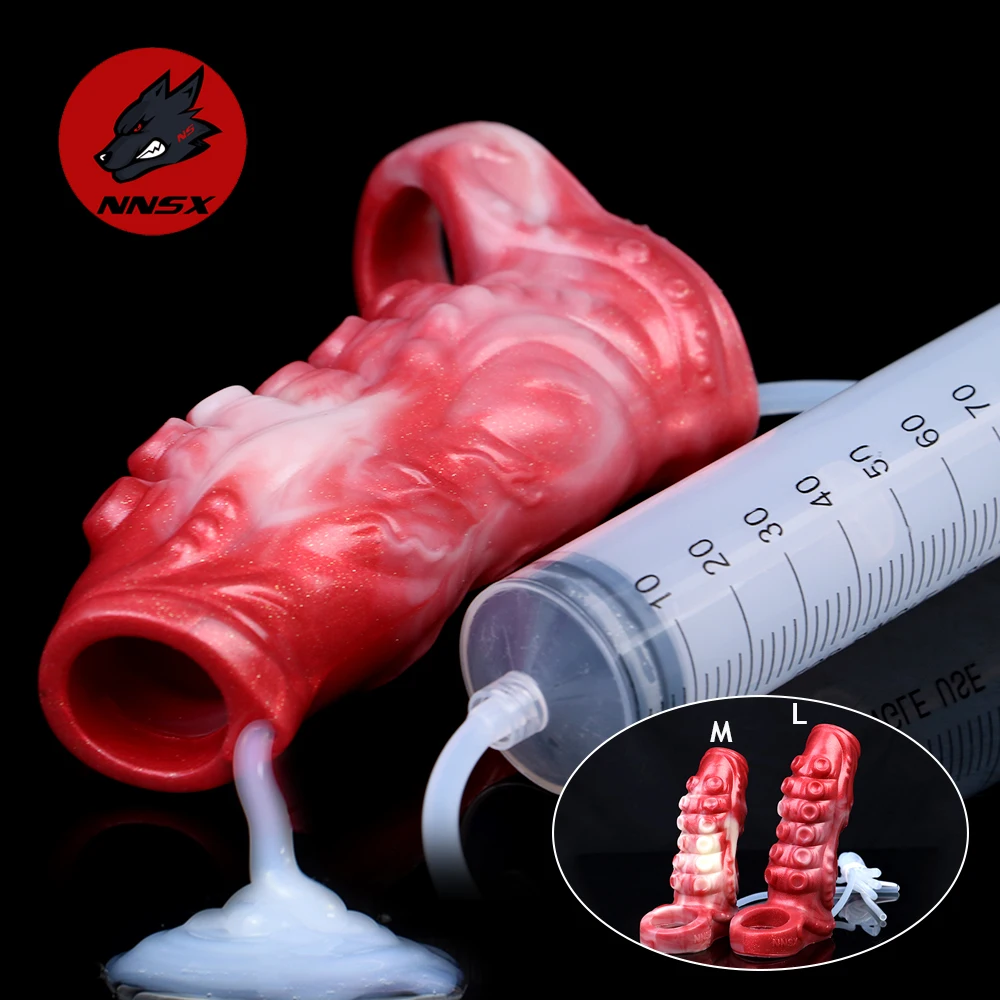 NNSX Octopus Penis Sleeve išsiskiriantis penis prailgintuvas vyrams uždelsinimui
