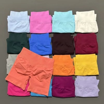 Women Fitness Workout Shorts Yoga High Waist Lift Butt Fitness Shorts Gym Running Sportswear Women Push Up Gym Leggings 1