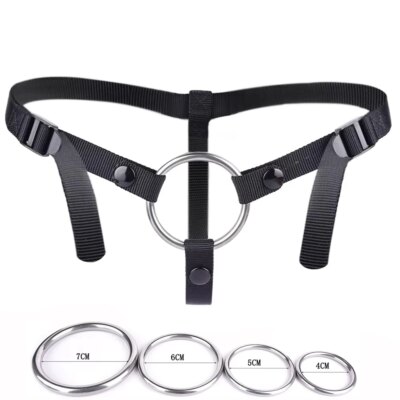 YOCY Sex Toy Belt Accessories Stainless Steel Ring 4 Size Adjustable Belt For Dildos Anal Plug Strapon Couples Lesbian Gay 1