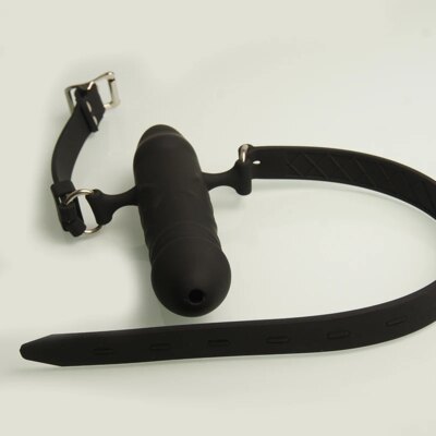 BDSM Silicone Drooling Dildo Gag,Double Ended Penis Mouth Gags Bondage Restraints Deep-throat,Sex Games Toys for Couple 1