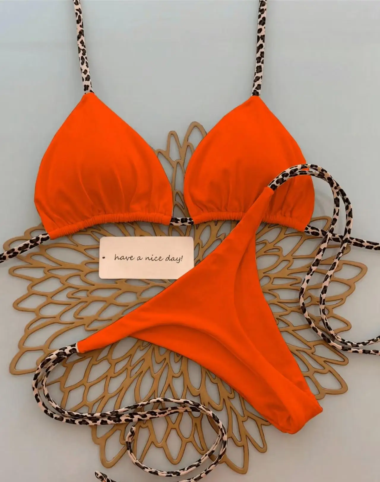 leopardinė bikini moterims