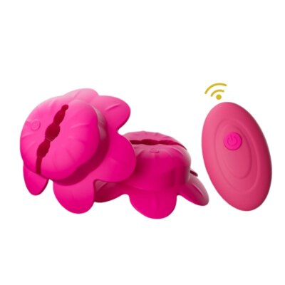 Rose Nipple Clamps Vibrator Female Wearable Adjustable Remote Control Nipples Stimulator BDSM Sex Pleasure Adult Toys for Women 1